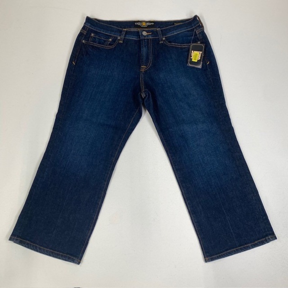 Lucky Brand Danville Classic Rider Crop Capri Jeans Dark‎ Wash Size 12/31